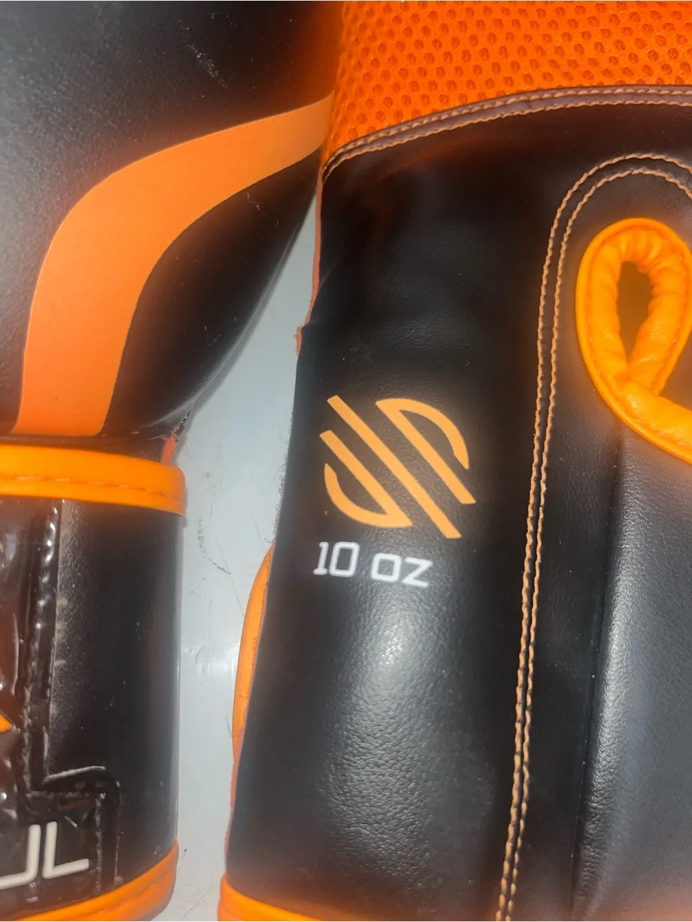 Adult Black and Orange Training Gloves and Mitts Set
